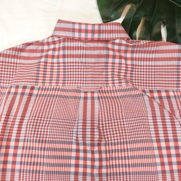TOMMY BAHAMA | orange plaid button up shirt - Picture 7 of 10